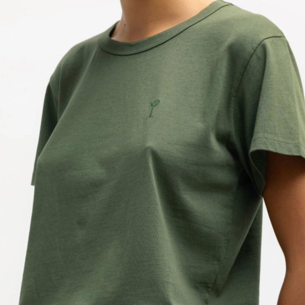LESET Olive Green Short Sleeve Crewneck Tee